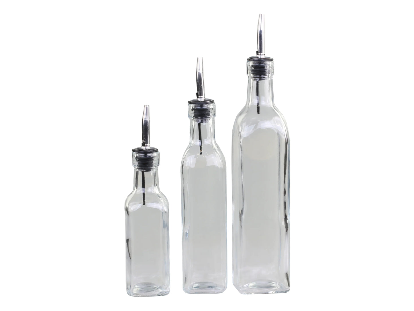 Oil Bottles w. dispenser set of 3